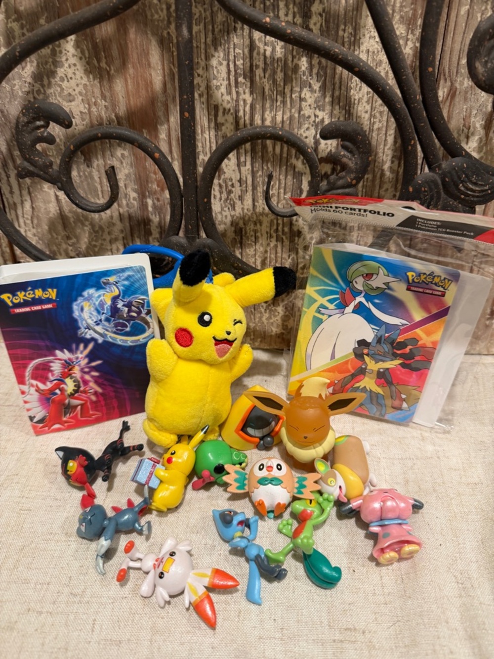 Lot of pokemon figures cardholders plush key chain some rare figurines